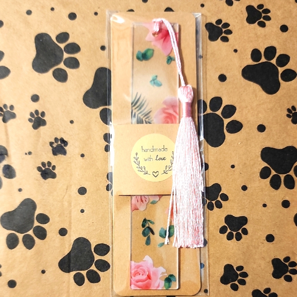 Floral Bookmark with Tassel